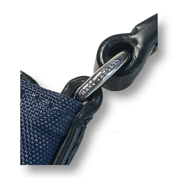 Marc Jacobs Blue Nylon Leather-Trimmed Crossbody Bag Adjustable Strap Pockets - Picture 14 of 15